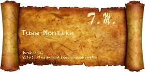 Tusa Montika névjegykártya